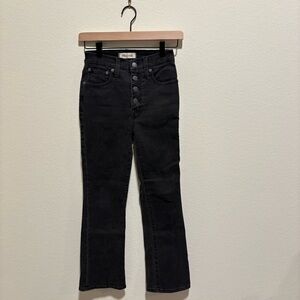 Madewell High Rise cali Demi boot black Denim Jeans